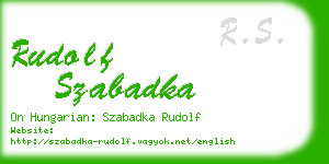 rudolf szabadka business card
